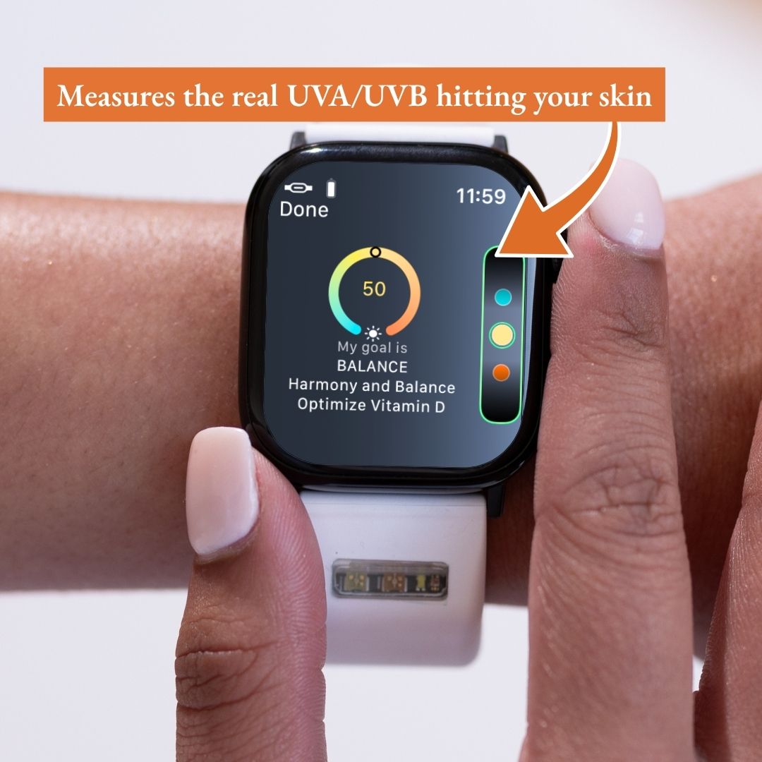 BURŪV SkinZone app screen indicating "Balance" on Apple Watch®